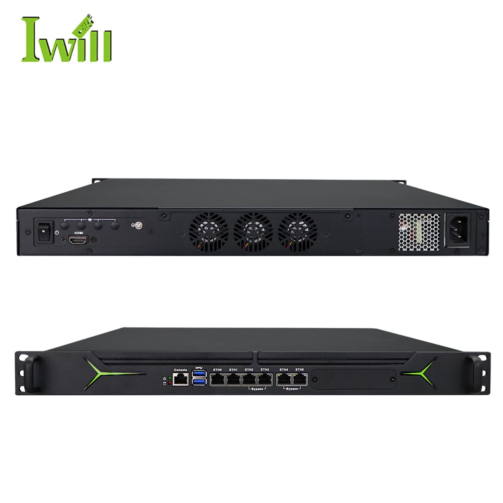 1U6L-ADL - 1U Rackmount firewall com Intel Alder Lake Desktop e 6x 1G LAN, grupos bypass | IWILL Portugal